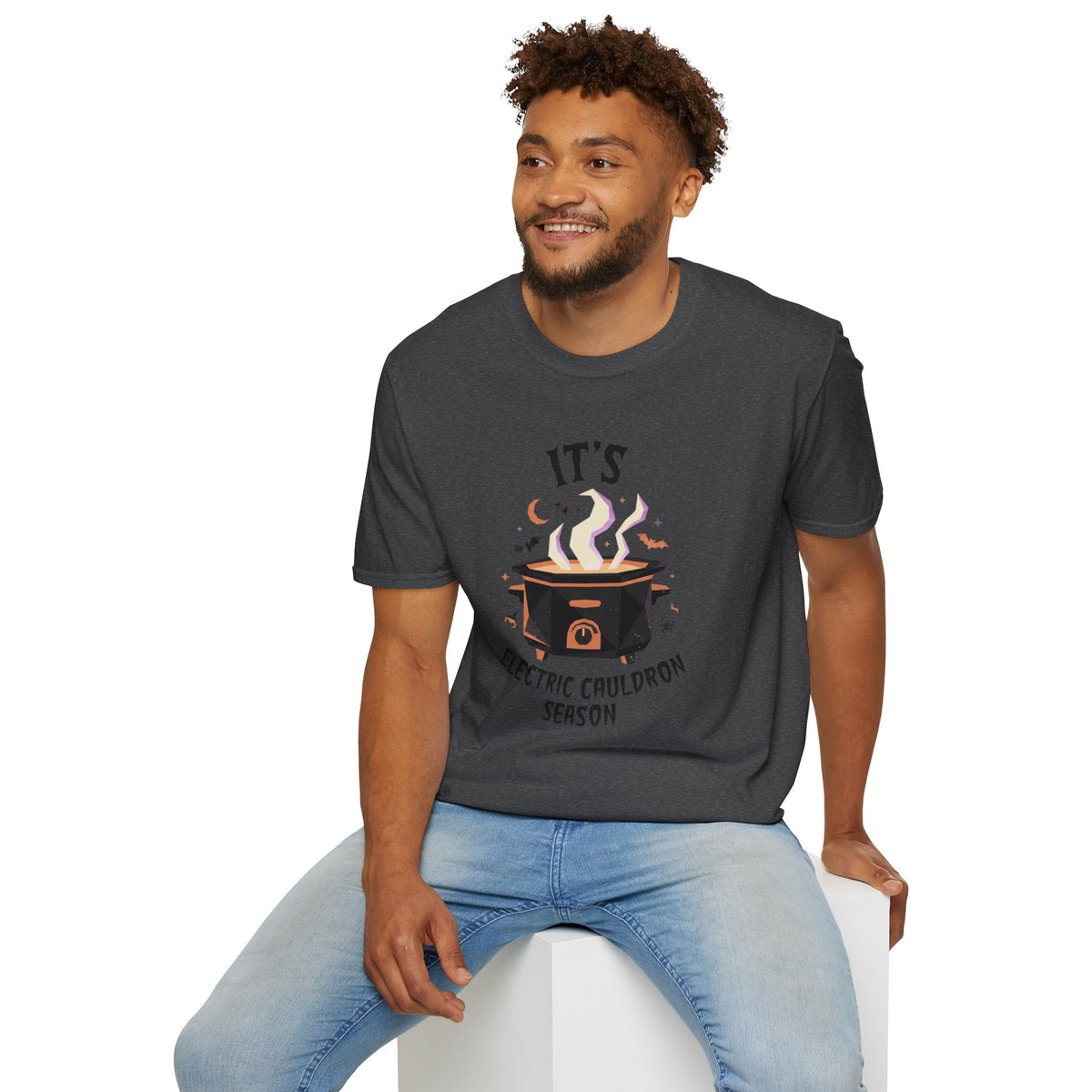 It's Electric Cauldron Season T-Shirt Halloween Witch Crock Pot Slow Cooker