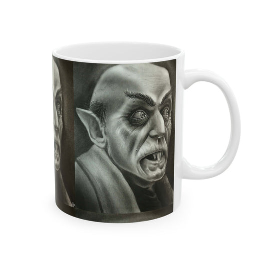 Nosferatu Vampire Portrait Mug | Original Horror Art Home Decor Goth