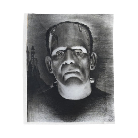 Frankenstein Velveteen Plush Blanket | Gothic Horror Home Decor