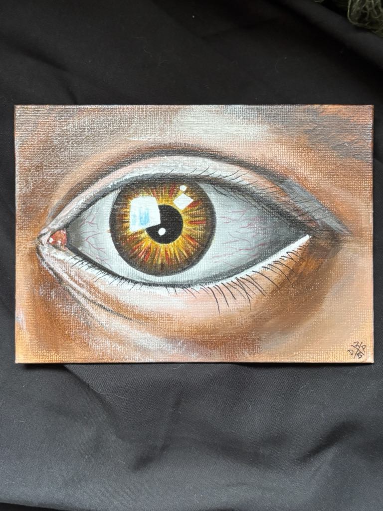 Eye Eyeball Close Up Canvas Art Wall Hanging Home Decor Horror True Crime