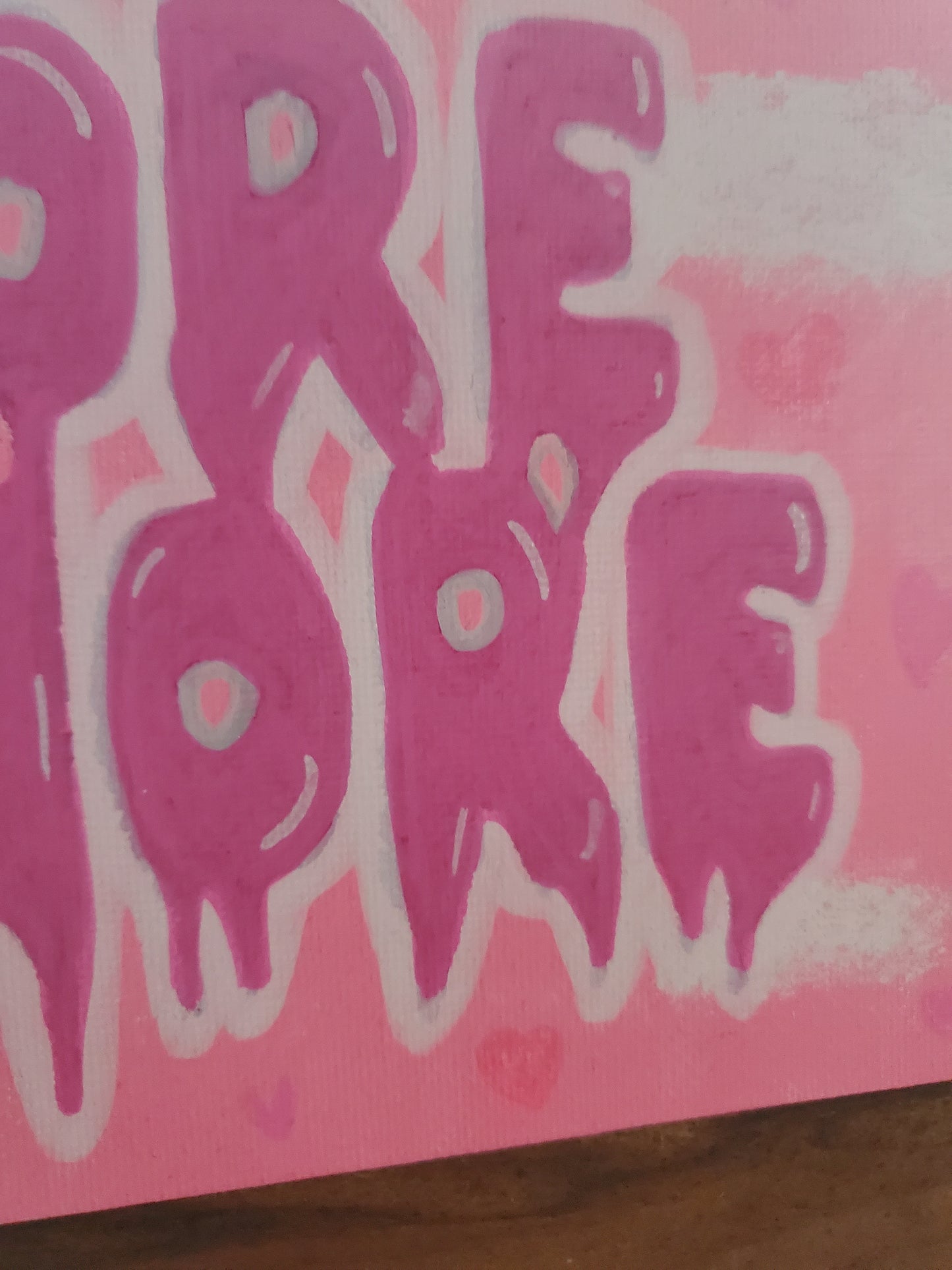 Pastel Goth Gore Whore Canvas Art Wall Hanging Home Decor Horror True Crime
