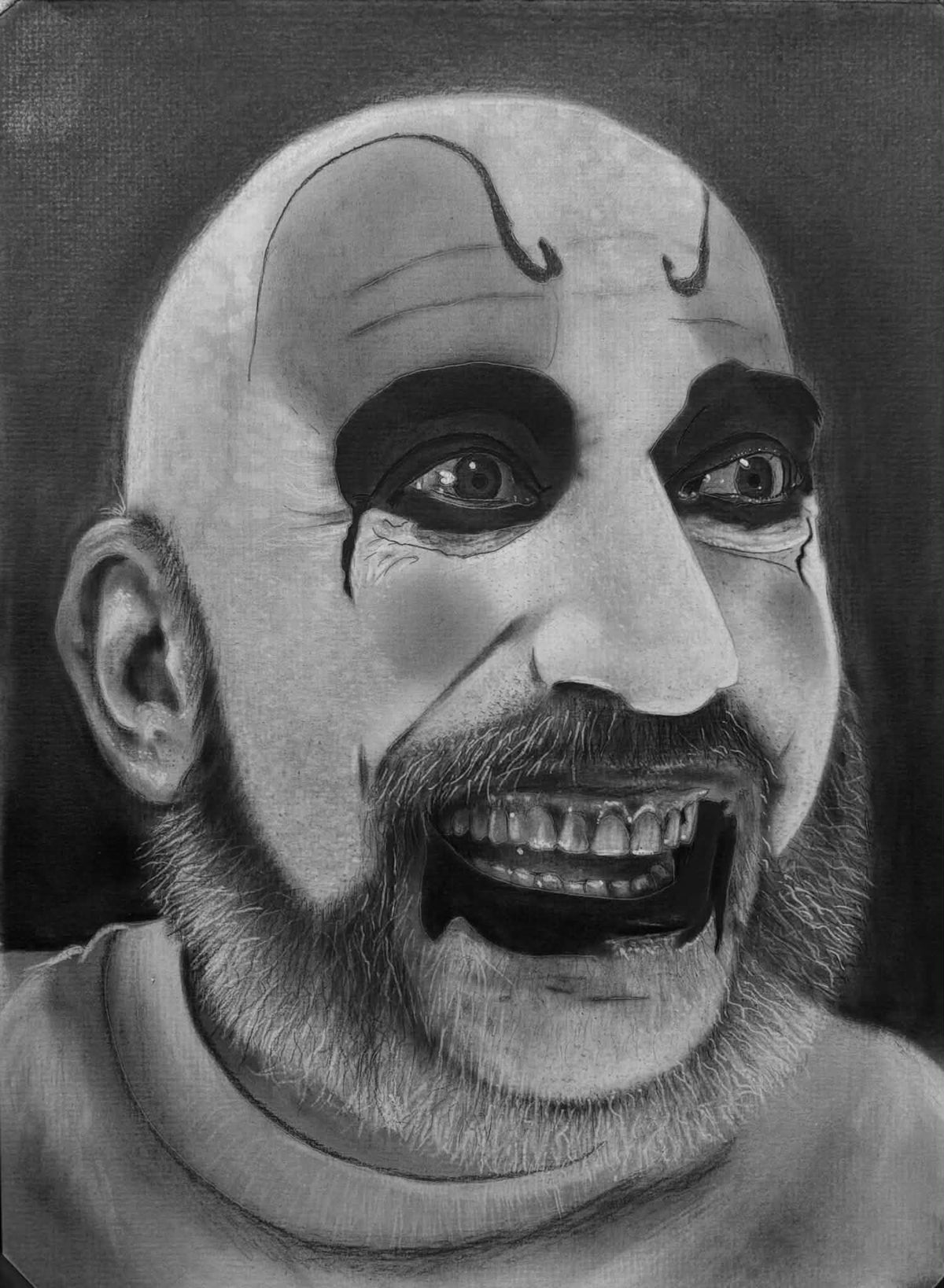 ORIGINAL Captain Spaulding House 1000 Corpses Charcoal Art Print Wall Hanging Home Decor