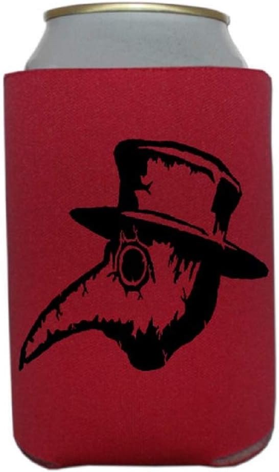 Plague Dr Mask Koozie Can Cooler Holder Horror