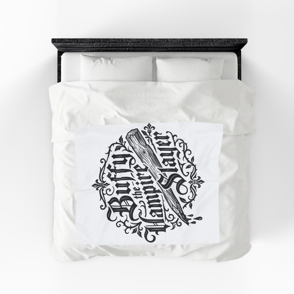 Buffy the Vampire Slayer Velveteen Blanket | Gothic Buffy Logo, Wooden Stake Design