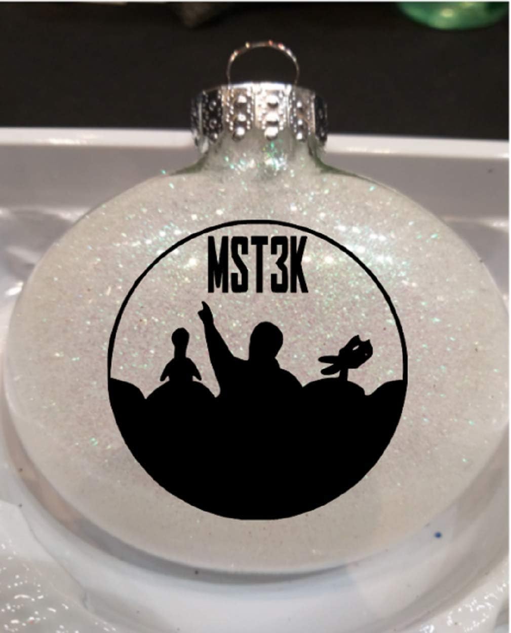 Mystery Science Theater 3000 Glitter Holiday Ornament Shatterproof Disc Horror