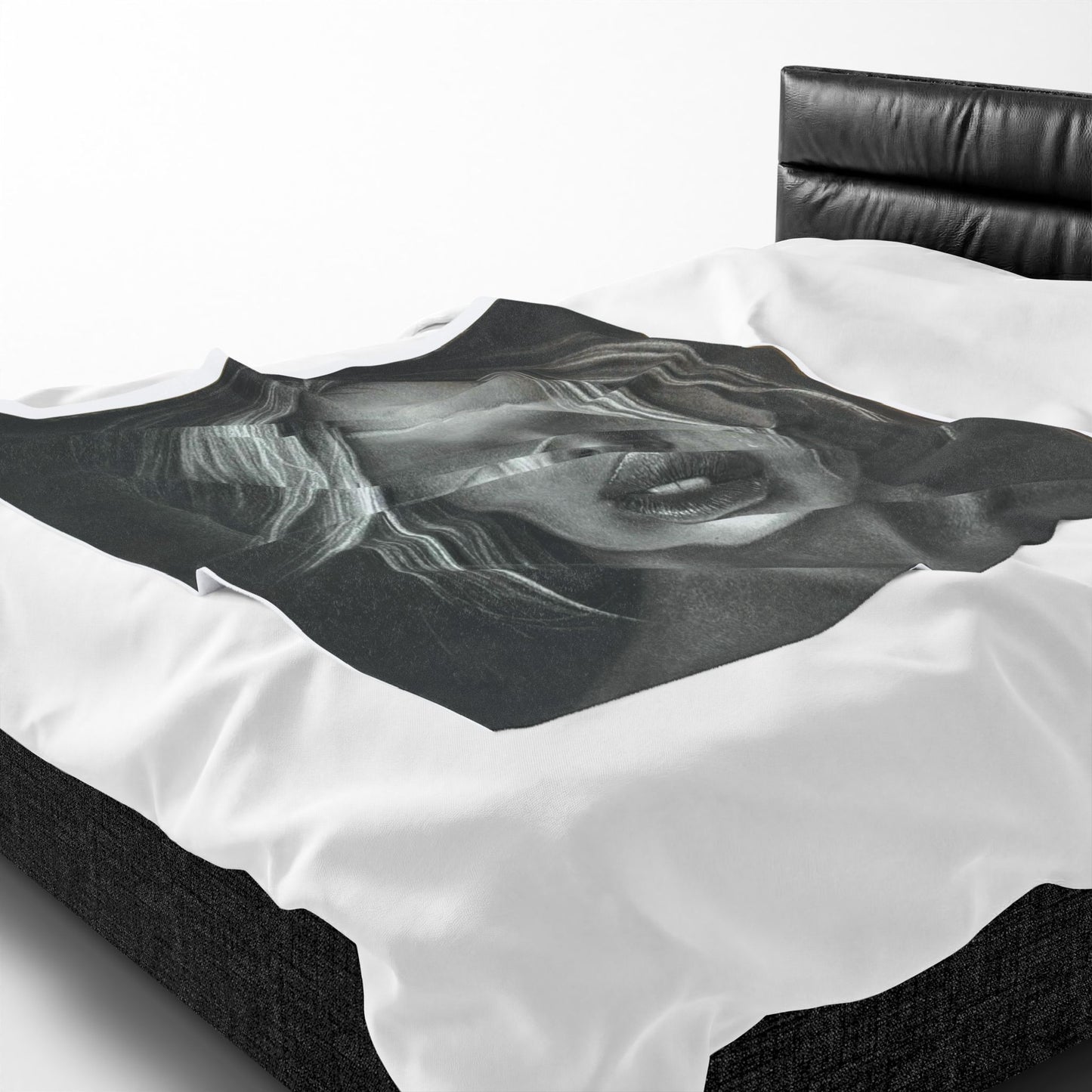 Blindfolded BDSM Woman Velveteen Plush Blanket - Bedroom Throw Home Decor