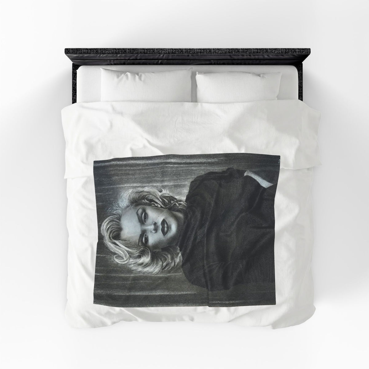 Marilyn Monroe Velveteen Plush Blanket Vintage Glam Portrait Plush Throw