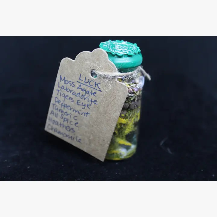 Enchanted Luck Spell Jar Witch Witchy Witchcraft Wicca Wiccan Pagan Metaphysical
