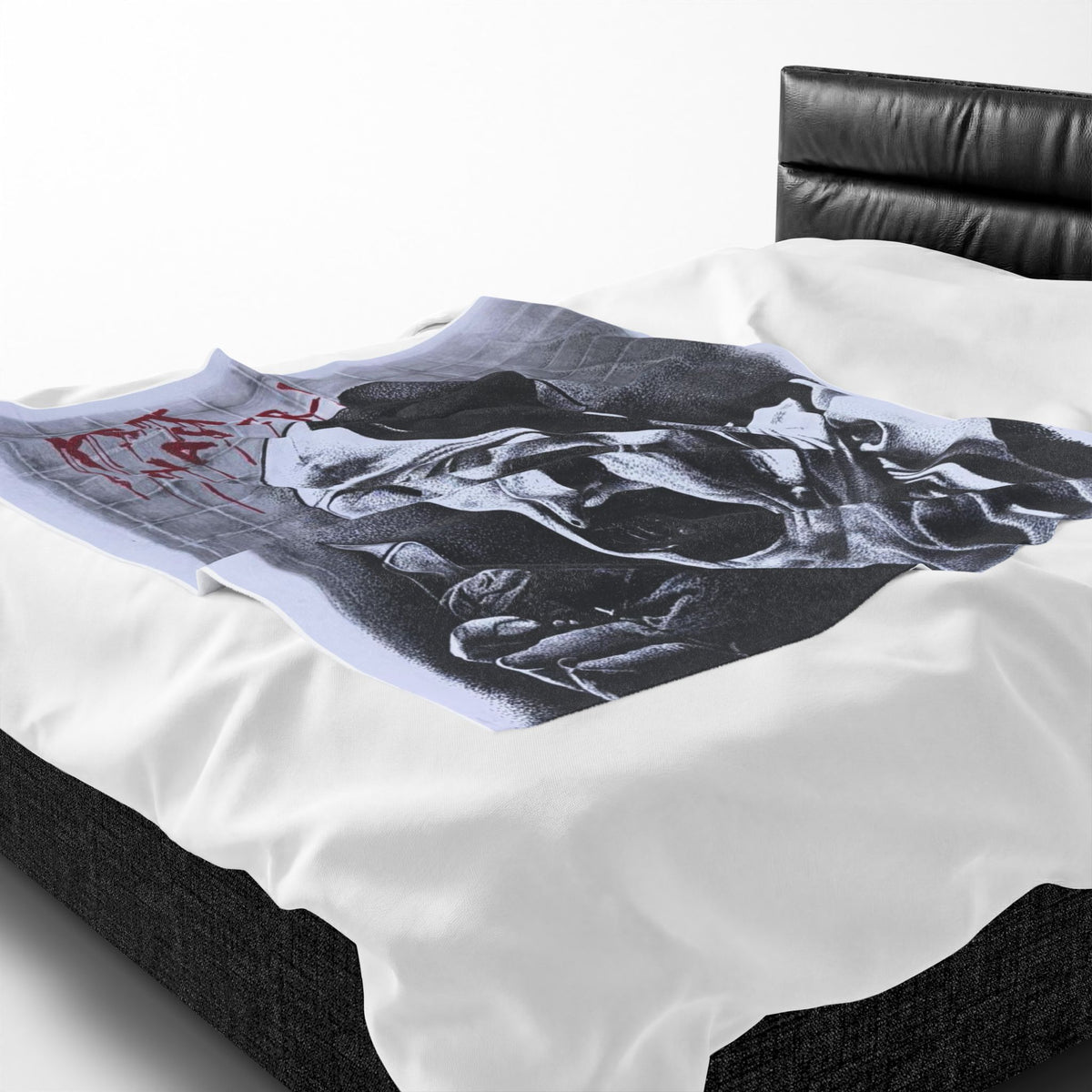 Art the Clown Terrifier Velveteen Plush Blanket | Horror Throw Home Decor
