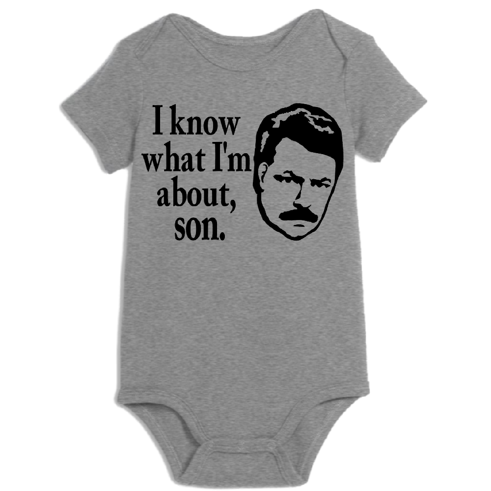 Parks Rec Ron About Son Childrens Bodysuit Newborn 24 Months Horror Halloween