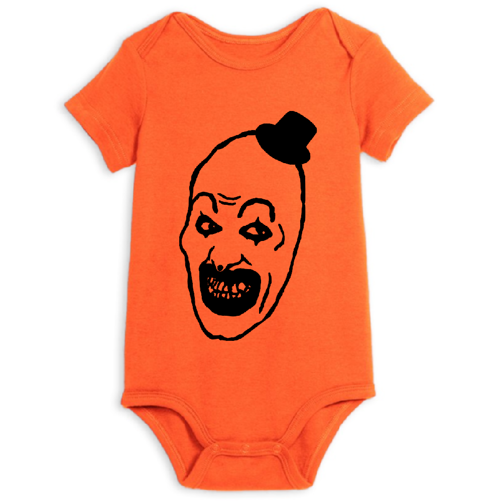 Terrifier Art the Clown Childrens Bodysuit Newborn 24 Months Horror Halloween