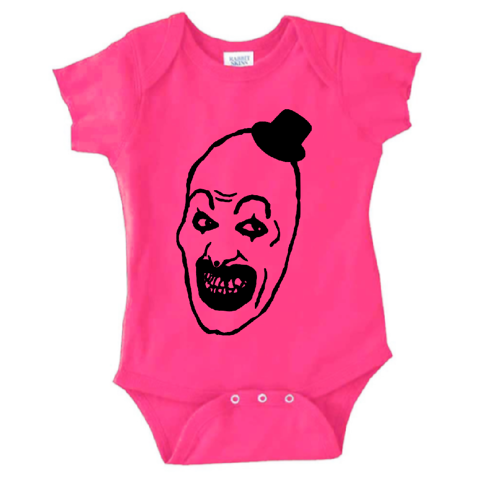 Terrifier Art the Clown Childrens Bodysuit Newborn 24 Months Horror Halloween