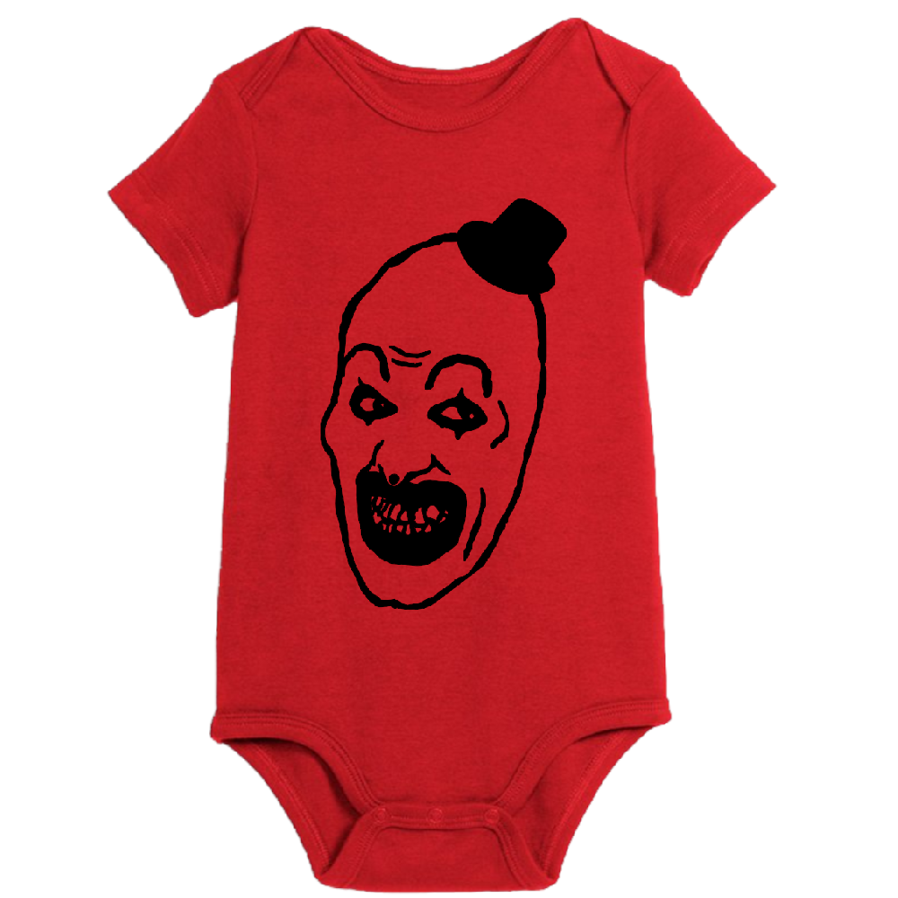 Terrifier Art the Clown Childrens Bodysuit Newborn 24 Months Horror Halloween