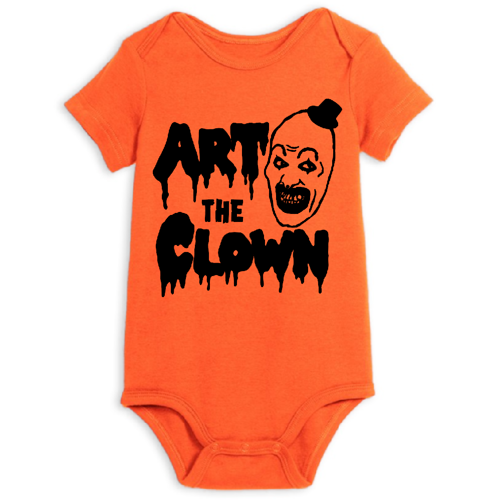 Terrifier Art the Clown Childrens Bodysuit Newborn 24 Months Horror Halloween