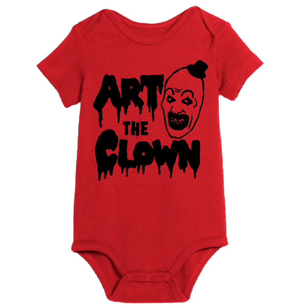 Terrifier Art the Clown Childrens Bodysuit Newborn 24 Months Horror Halloween