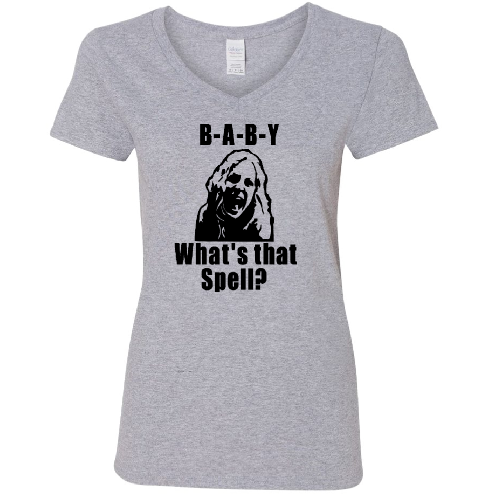 Baby What's That Spell House of 1000 Corpses Womens V Neck Shirt Tee Horror Halloween Metaphysical