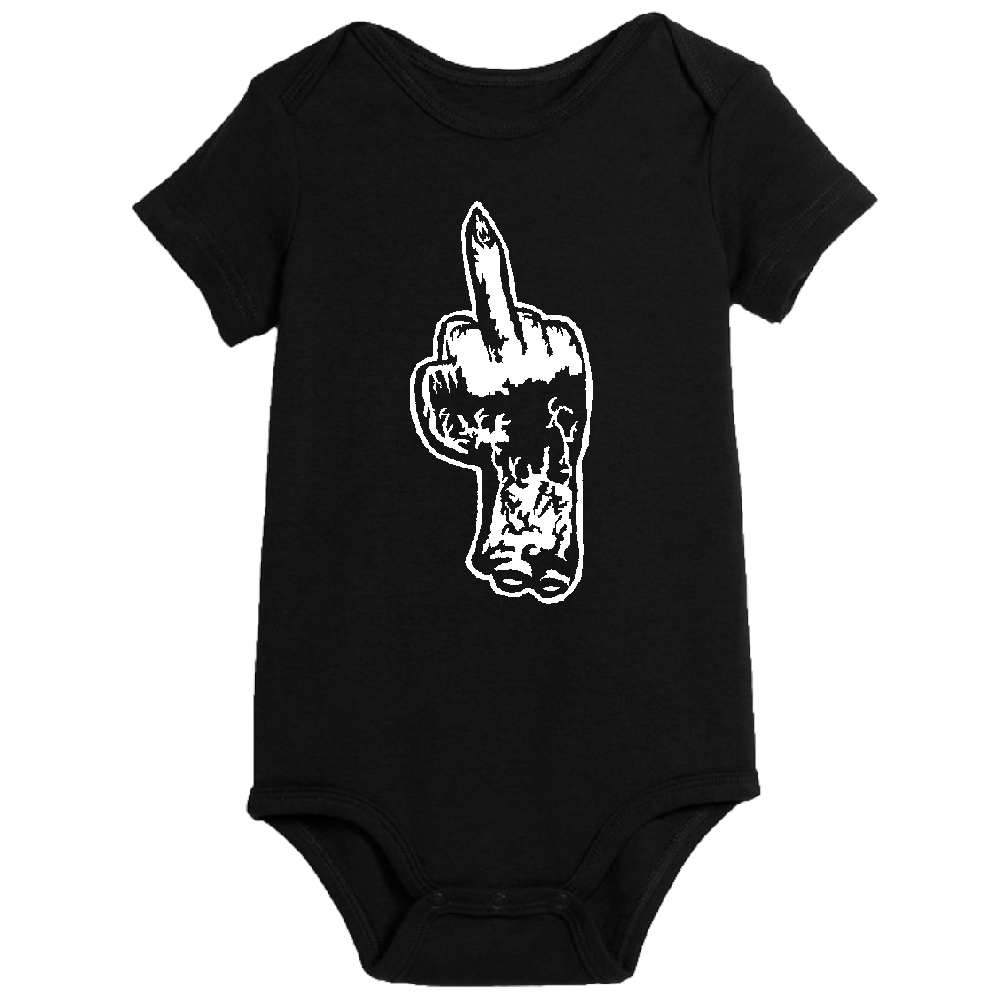 Zombie Middle Finger Childrens Bodysuit Newborn 24 Months Horror Halloween
