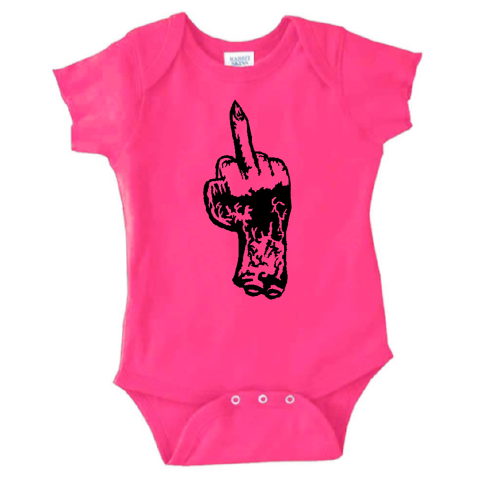 Zombie Middle Finger Childrens Bodysuit Newborn 24 Months Horror Halloween
