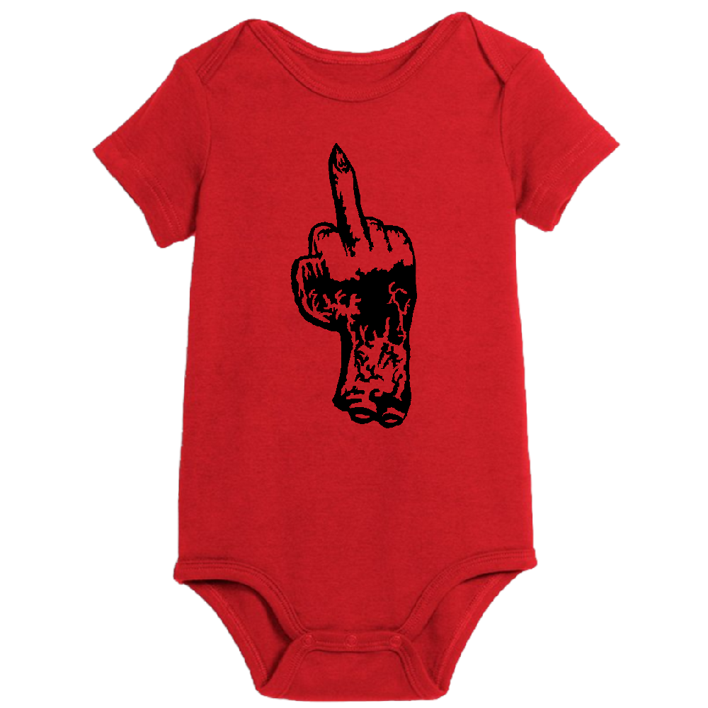 Zombie Middle Finger Childrens Bodysuit Newborn 24 Months Horror Halloween