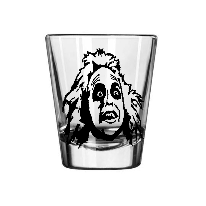 Beetlejuice Shot Glass Barware Horror Halloween Metaphysical