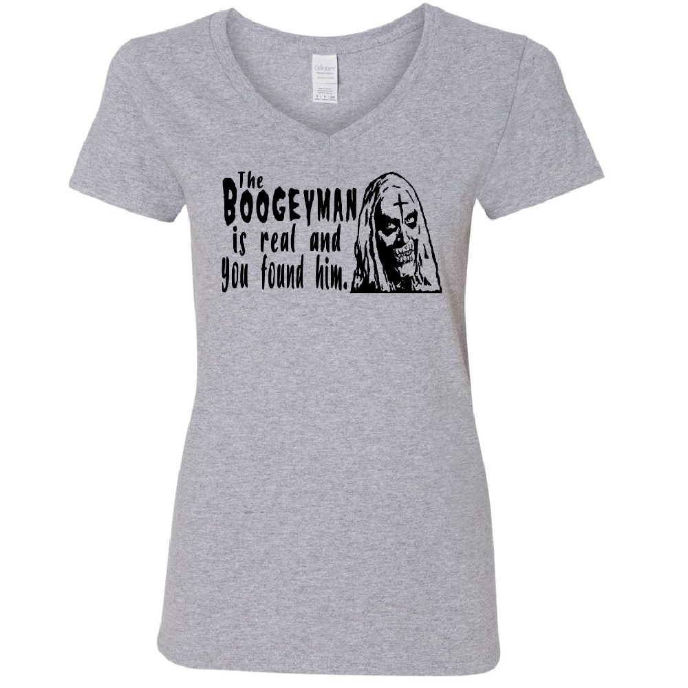 Boogeyman Real Otis Devils Rejects Womens V Neck Shirt Tee Horror Halloween