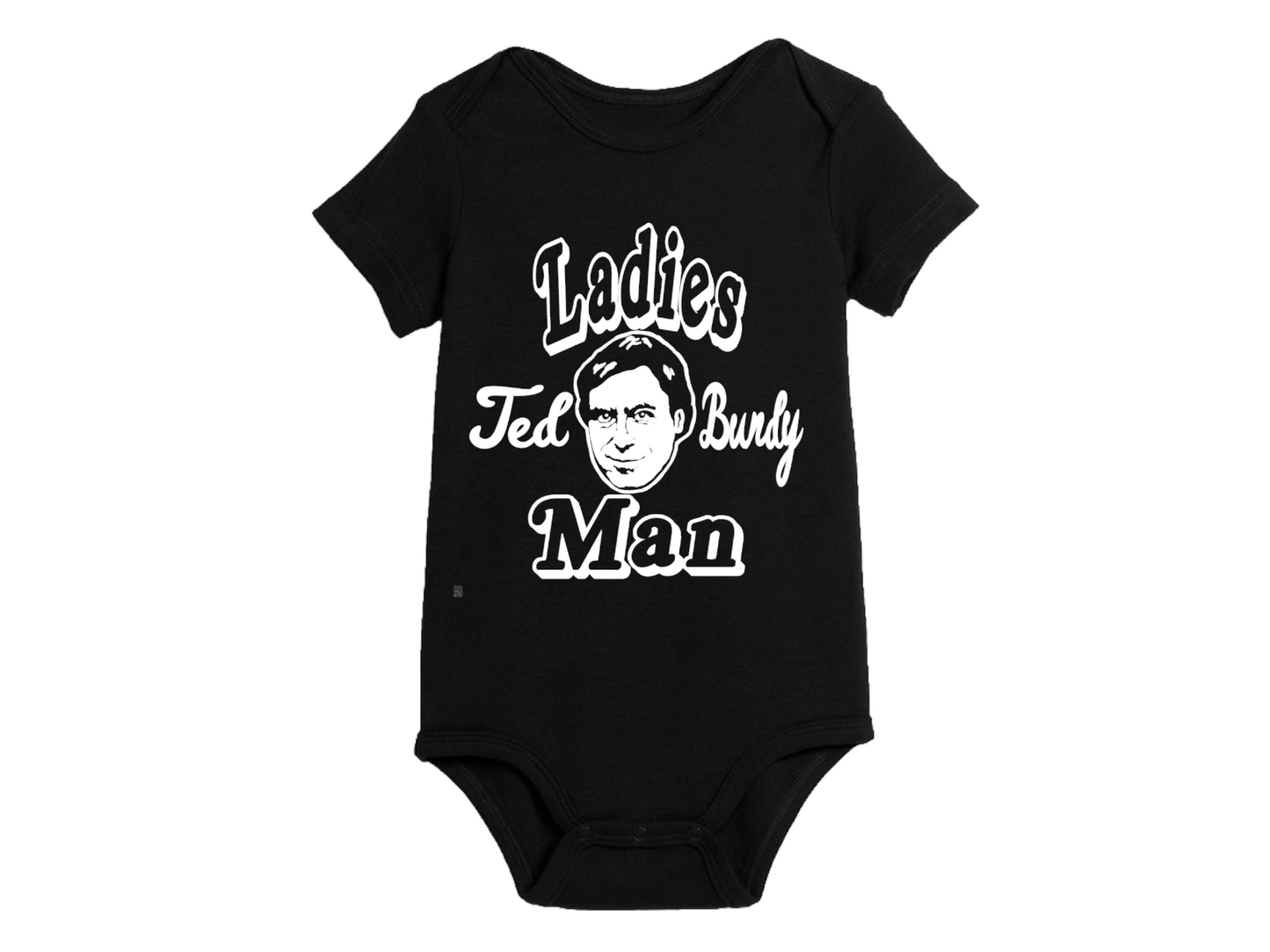 Ted Bundy Ladies Man Zodiac True Crime Childrens Bodysuit Newborn 24 Months Horror Halloween