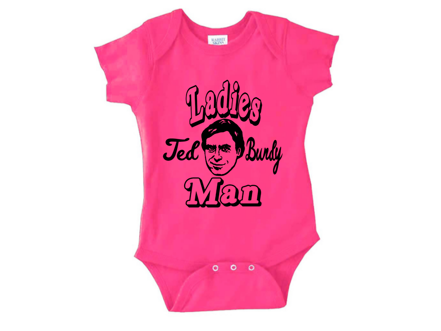 Ted Bundy Ladies Man Zodiac True Crime Childrens Bodysuit Newborn 24 Months Horror Halloween