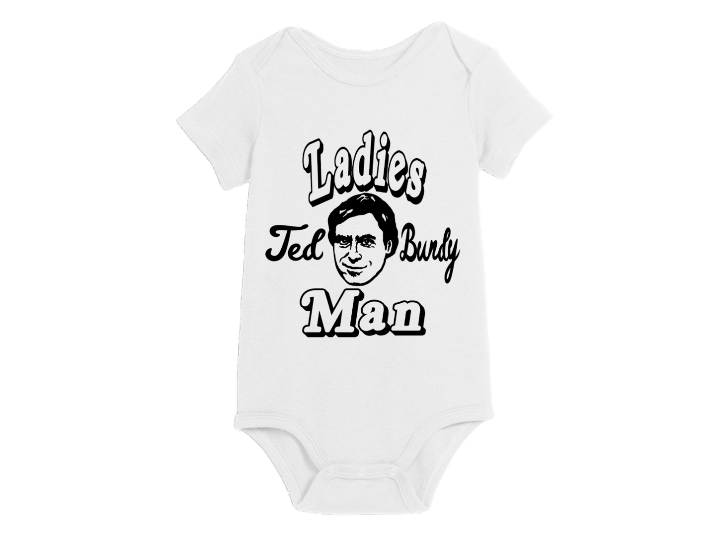 Ted Bundy Ladies Man Zodiac True Crime Childrens Bodysuit Newborn 24 Months Horror Halloween