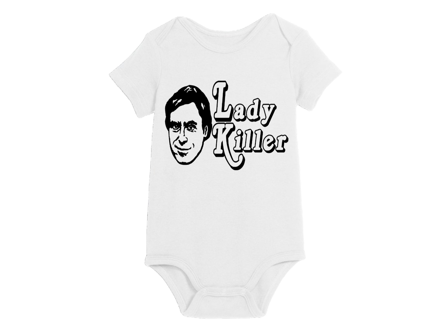 Ted Bundy Lady Killer Zodiac True Crime Childrens Bodysuit Newborn 24 Months Horror Halloween