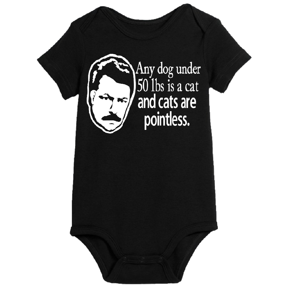 Parks Rec Ron Cats Pointless Childrens Bodysuit Newborn 24 Months Horror Halloween