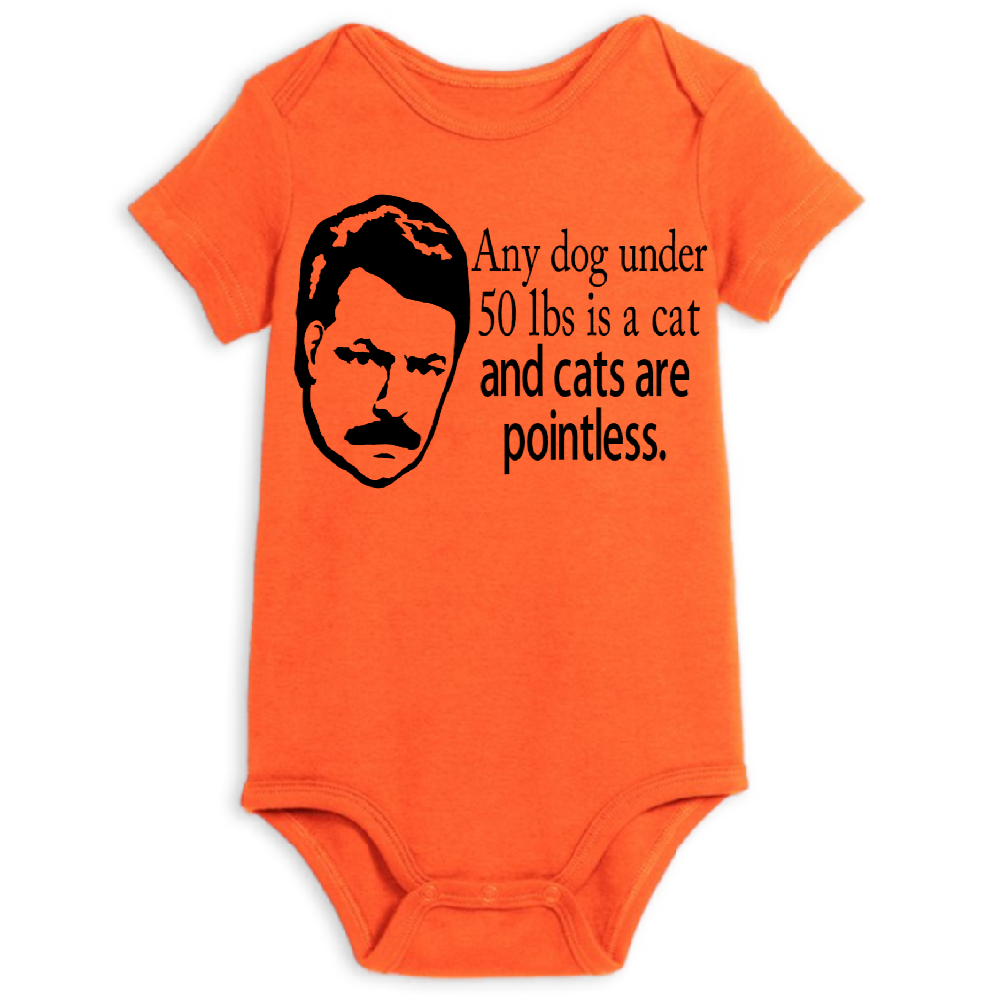 Parks Rec Ron Cats Pointless Childrens Bodysuit Newborn 24 Months Horror Halloween