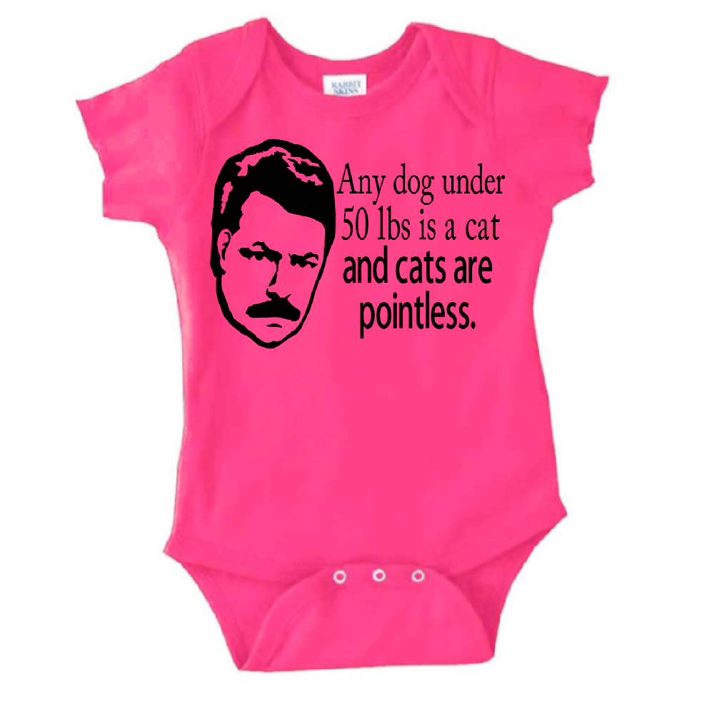 Parks Rec Ron Cats Pointless Childrens Bodysuit Newborn 24 Months Horror Halloween