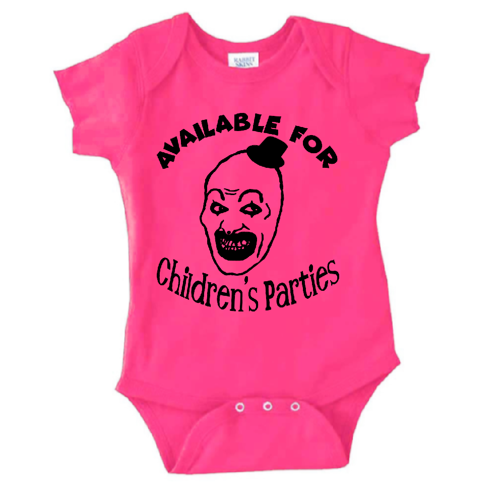 Terrifier Art the Clown Parties Childrens Bodysuit Newborn 24 Months Horror Halloween
