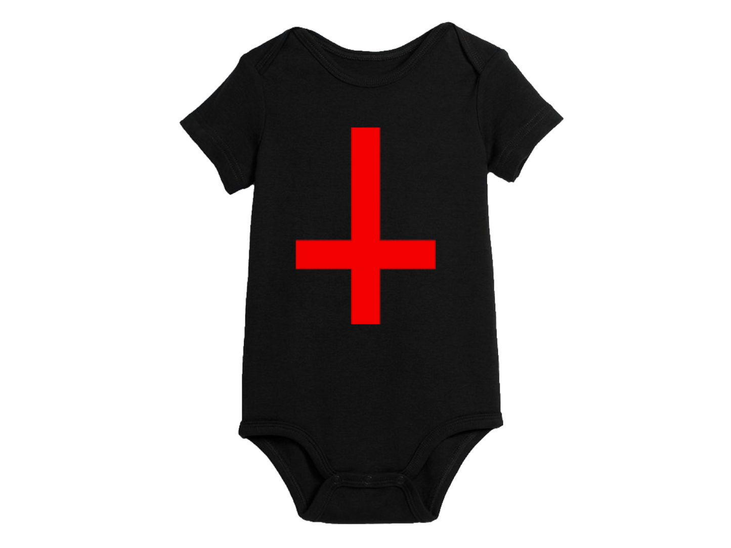 Inverted Cross Childrens Bodysuit Newborn 24 Months Horror Halloween