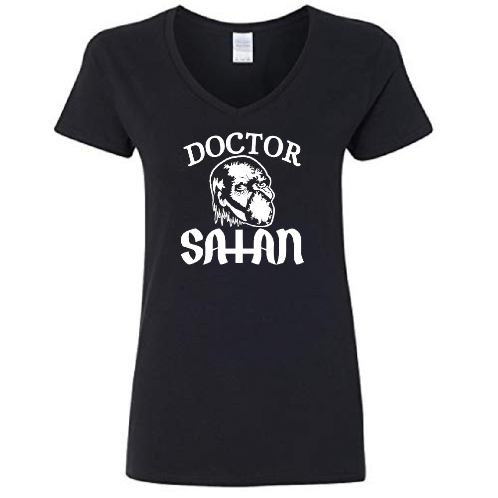 Dr. Satan House of 1000 Corpses Womens V Neck Shirt Tee Horror Halloween