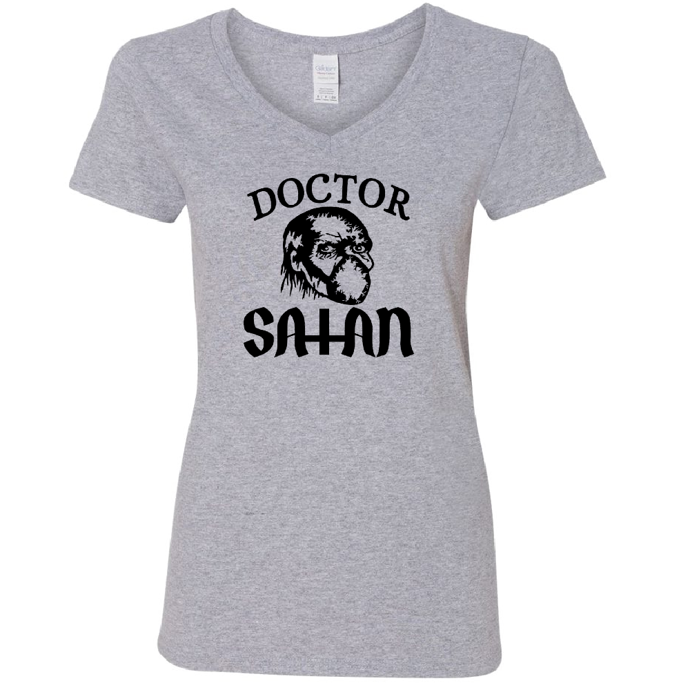 Dr. Satan House of 1000 Corpses Womens V Neck Shirt Tee Horror Halloween