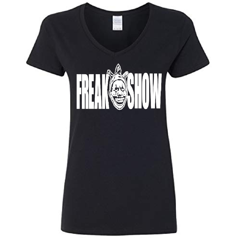 Twisty Freak Show AHS Womens V Neck Shirt Tee Horror Halloween