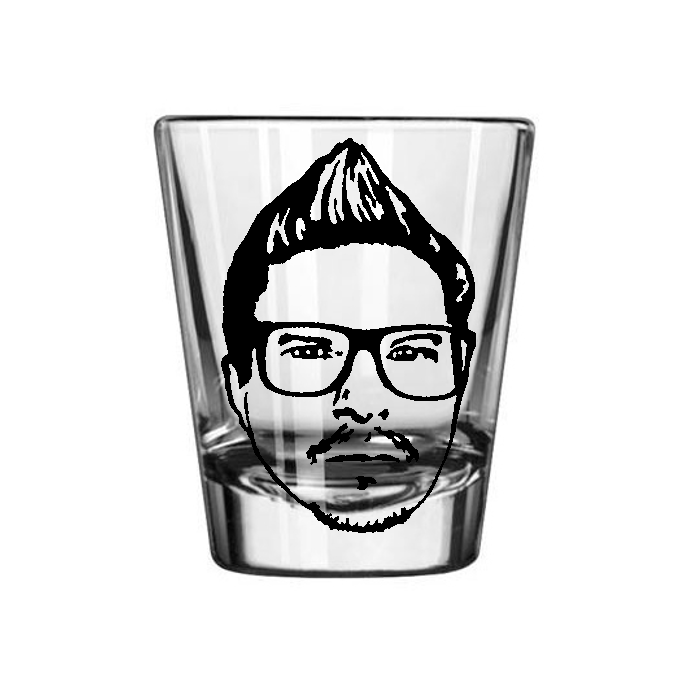 Zak Bagans Ghost Adventures Shot Glass Barware Horror Halloween Metaphysical