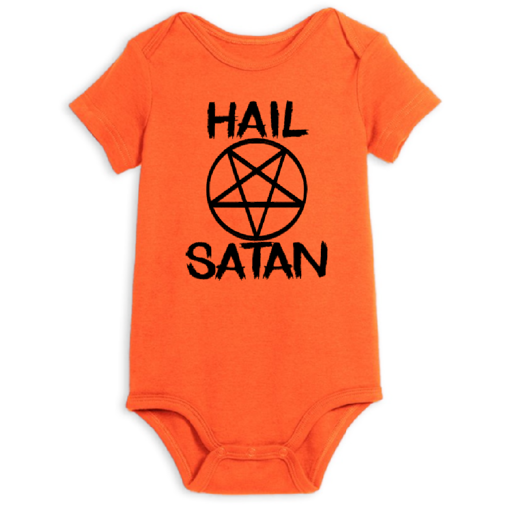 Hail Satan Childrens Bodysuit Newborn 24 Months Horror Halloween