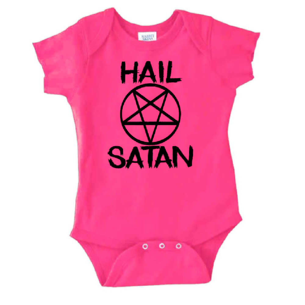Hail Satan Childrens Bodysuit Newborn 24 Months Horror Halloween