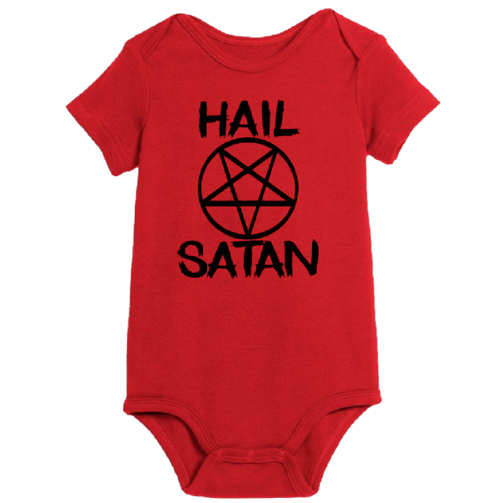 Hail Satan Childrens Bodysuit Newborn 24 Months Horror Halloween