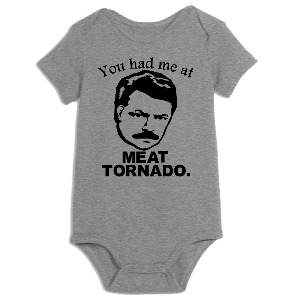Parks Rec Ron Meat Tornado Childrens Bodysuit Newborn 24 Months Horror Halloween
