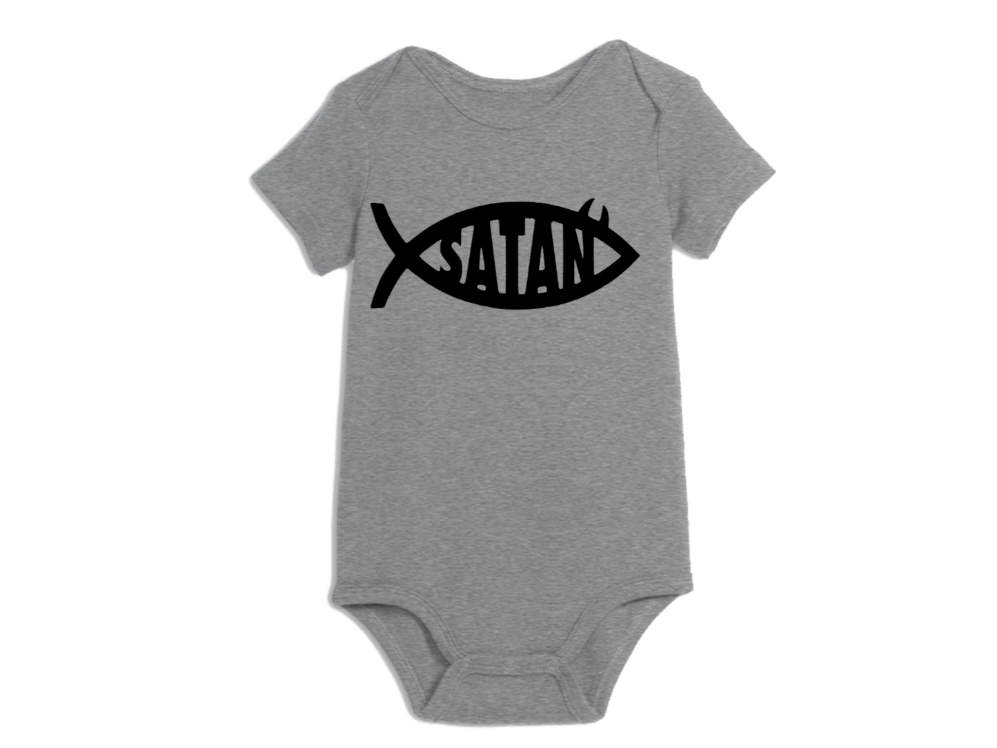 Satan Fish Childrens Bodysuit Newborn 24 Months Horror Halloween