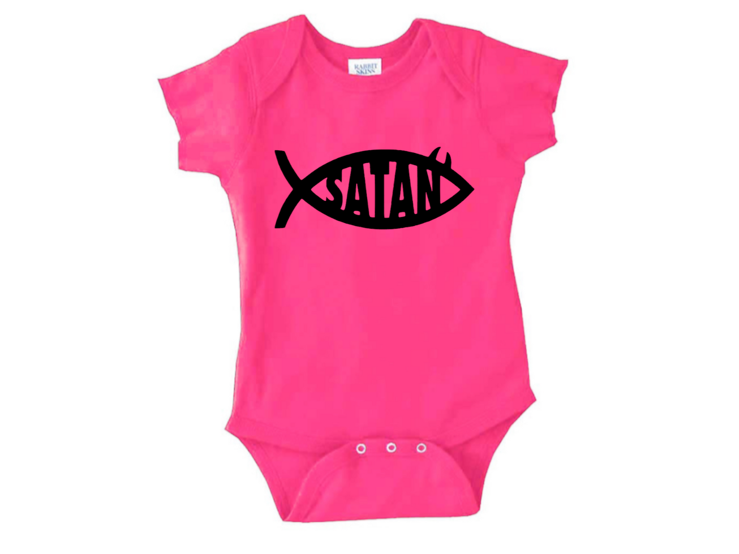 Satan Fish Childrens Bodysuit Newborn 24 Months Horror Halloween