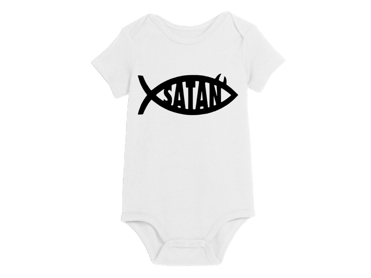 Satan Fish Childrens Bodysuit Newborn 24 Months Horror Halloween