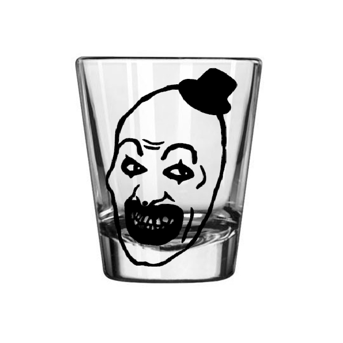 Art the Clown Terrifier Shot Glass Barware Horror Halloween Metaphysical