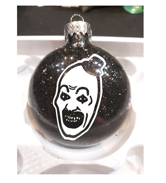 Art the Clown Terrifier Glitter Christmas Ornament Shatterproof Horror Halloween Metaphysical