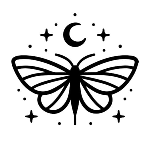 Celestial Moth Witchy Vinyl Decal Sticker Halloween Horror Metaphysical