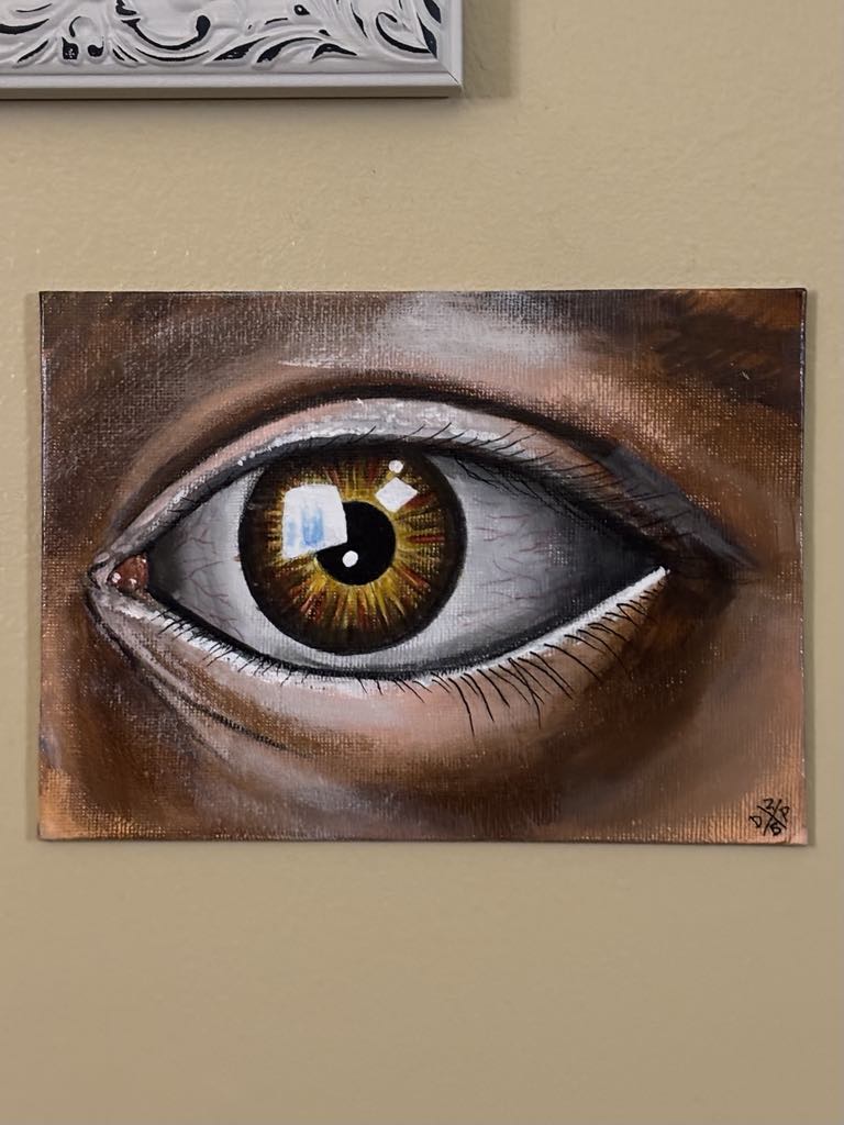 Eye Eyeball Close Up Canvas Art Wall Hanging Home Decor Horror True Crime