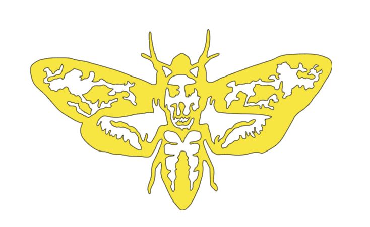 Death Moth Vinyl Decal Sticker Halloween Horror Metaphysical